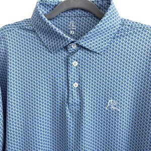 Rhoback Blue Angels Mens XL The Flyover Fighter Jet Performance Golf Polo Shirt